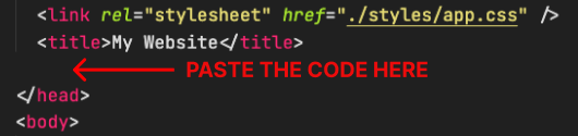 copy and paste code example